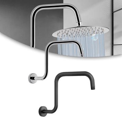 13inch Wall Mounted Shower Arms Stainless Steel Shower Head Extension G1/2 Shower Head Bar Bathroom Accessories Silver Black