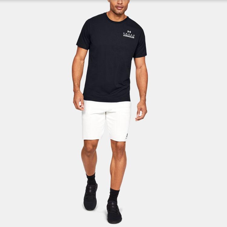 Under Armour Training Round Neck Straight T-Shirt Men Tops Black 1329593-001
