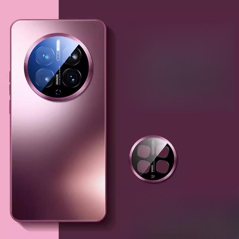 

Подходит для чехла для телефона Huawei Mate60Pro, Матовое стекло, Защитный чехол для Mate50, Металлическое кольцо против падения, Пленка для объектива Mate30