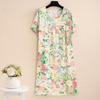 Elegant Summer Loose Long Dresses Women Oversize Short Sleeve Dress