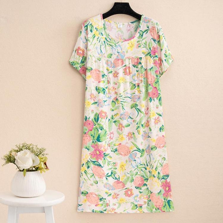 Elegant Summer Loose Long Dresses Women Oversize Short Sleeve Dress