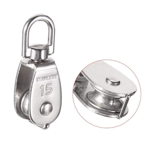 Buttonr Rustfritt Stål Talje, SUS304 18-8 Rustfritt Stål, for Lastetransport og Løfting (15mm, Sett med 10)