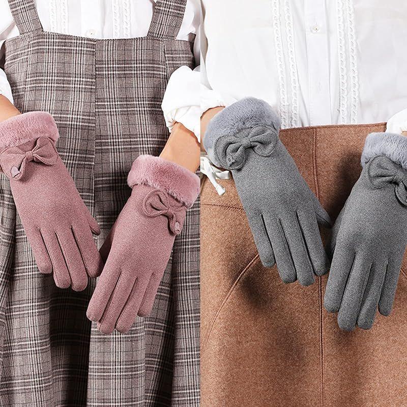 Used [New] Lycharoty Gloves Women's Christmas Present Gift Present Christmas Present Girlfriend Present Women's Popular Gloves Women's Warm Christmas