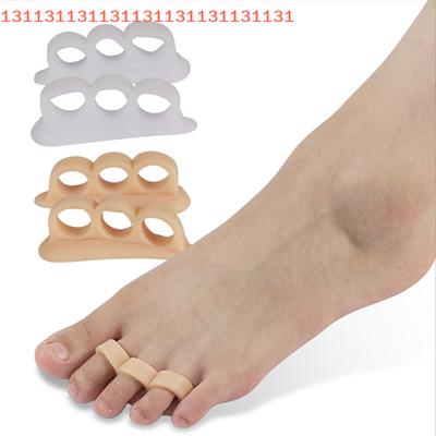 Three Holes Silicone Bunion Foot Care Straightener Orthopedic Toe Separators Finger Correction Spreader Protector Pad