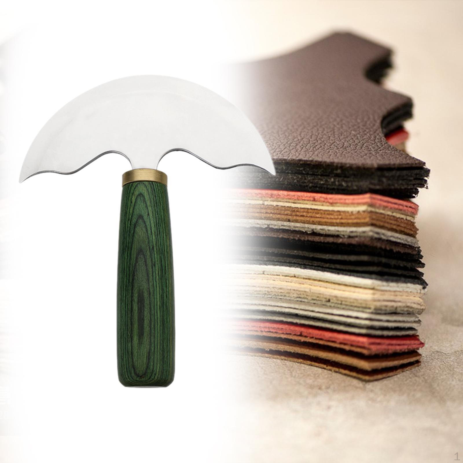 

Кожаный нож-лопатка, рабочий инструмент своими руками, прочная круглая коричневая ручка green handle