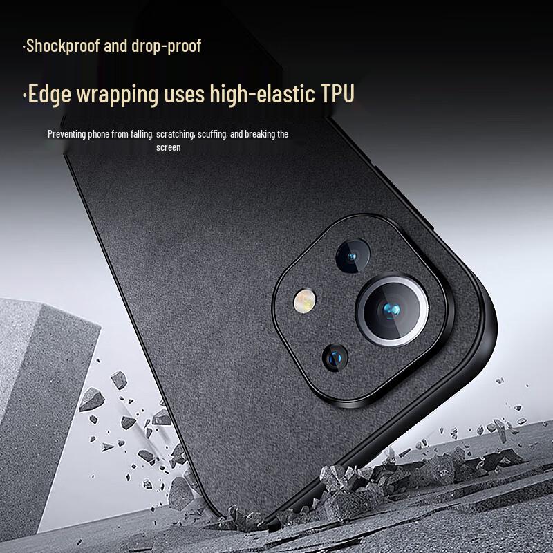 Xiaomi Mi 11 Series Anti-Fall Sheepskin-Texture Silicone Phone Case