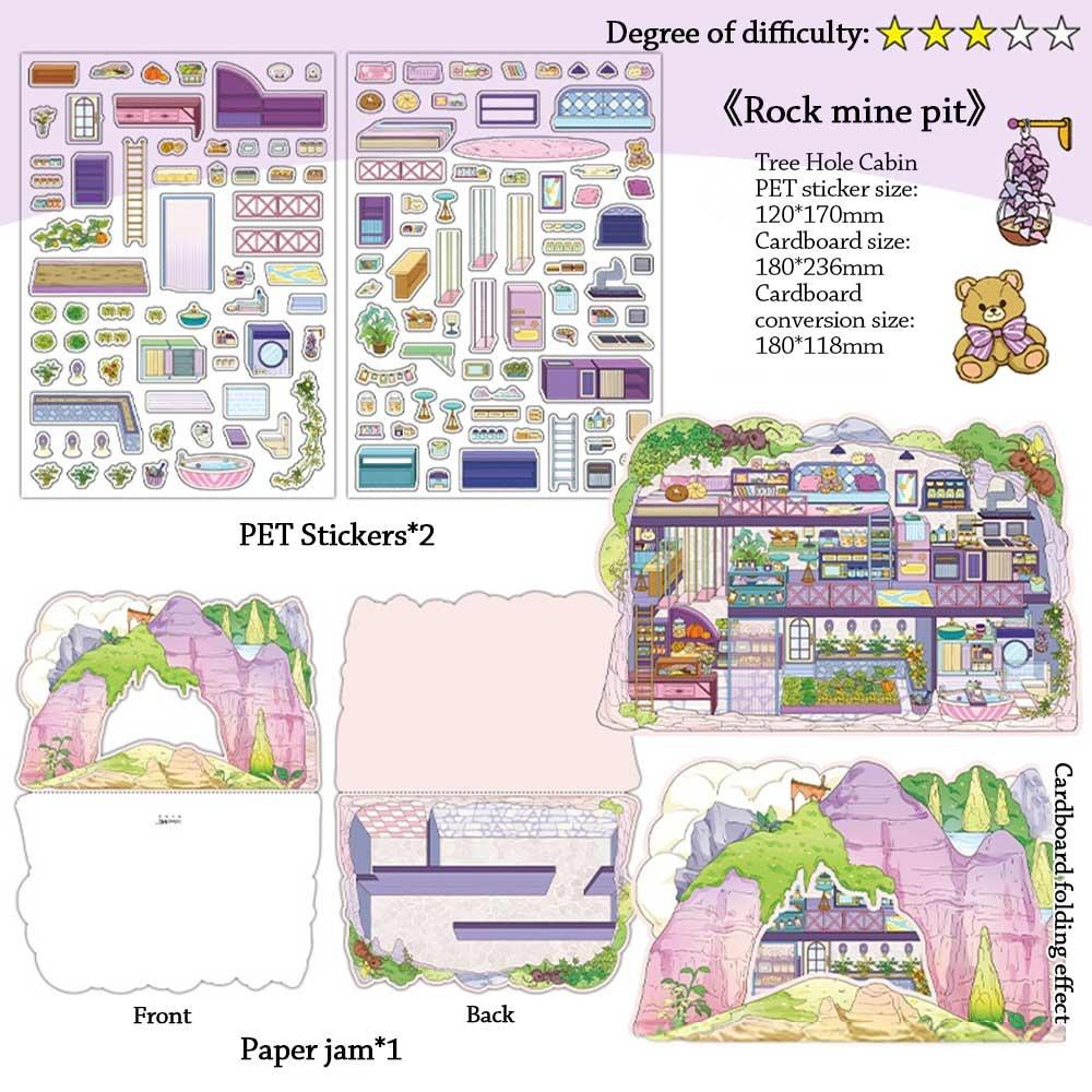 

Scrapbooking Material Miniature Collection Stickers Miniature Scene Collection Kids 4