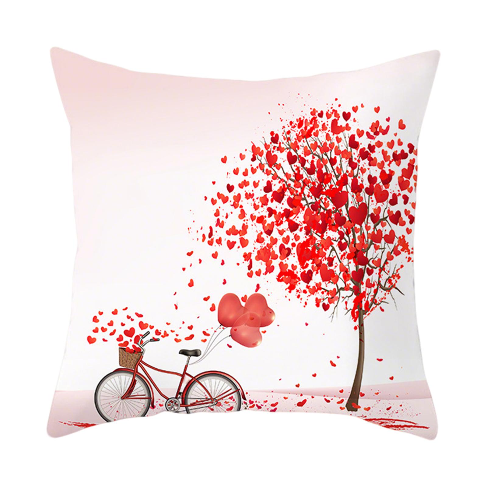 Valentine s Day Decor Pillowcases 4-Pack Love Heart Printed Cushion Covers For SofaBedRed Black Pillow Cases For Home Decoration One Size 619₽