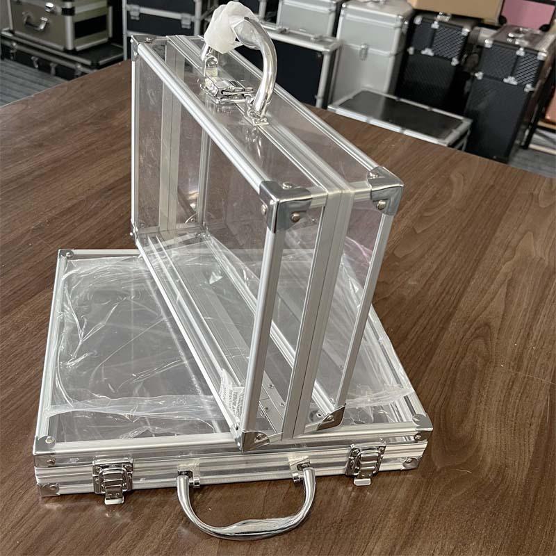 

Портативный ящик для инструментов из алюминиевого сплава: Ударопрочный, толстый, прозрачный футляр для хранения оборудования Aluminum alloy transparent aluminum box