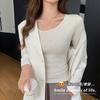 6 Strictly Selected 5 Cotton Round Neck Front Shoulder Bottoming Shirt Women's Spring Inner Slim and Thin T-shirt