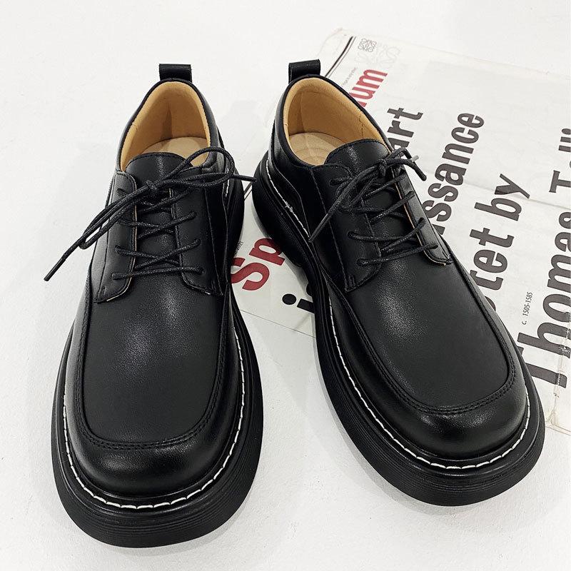 Small leather shoes new British style casual big head shoes platform hair stylist 38 11590₽