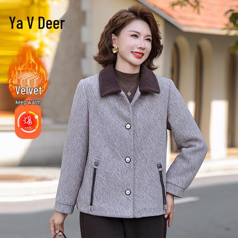 

Yalu 2025 Women s Autumn/Winter Wool Blend Short Coat 4XL