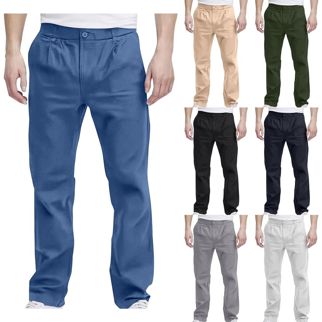 Men'S Loose Straight Leg Slim Fit Pants Lightweight Casual Pants