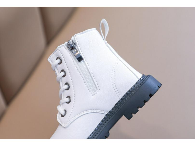 2024 Autumn/Winter Waterproof Cotton Martin Boots - Soft Sole Leather Ankle Boots for Boys & Girls, British Style