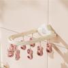 Socks Clip Quick Installation Lovely Drop Prevention Balcony Long Laundry Storage Supplies Wall Hanging Socks Clip Clothespin