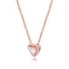 Sparkling Heart Collier Necklace Women 925 Sterling Silver 45CM Link Chain Necklaces Pendants Fine Jewelry Gift Winter