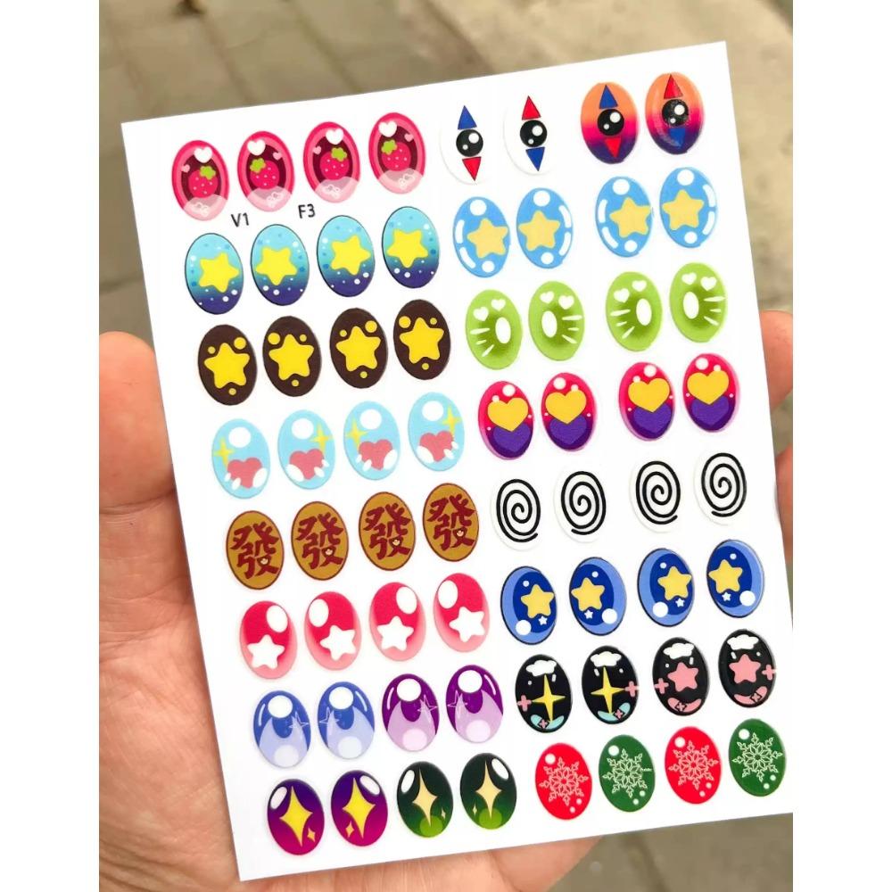 

Подходящие 17/38см Labubu V1v2v3 Запасные наклейки для глаз Виниловые контактные линзы Макияж Наклейки для глаз Сделай сам Кукла Детский подарок Игрушка Милый