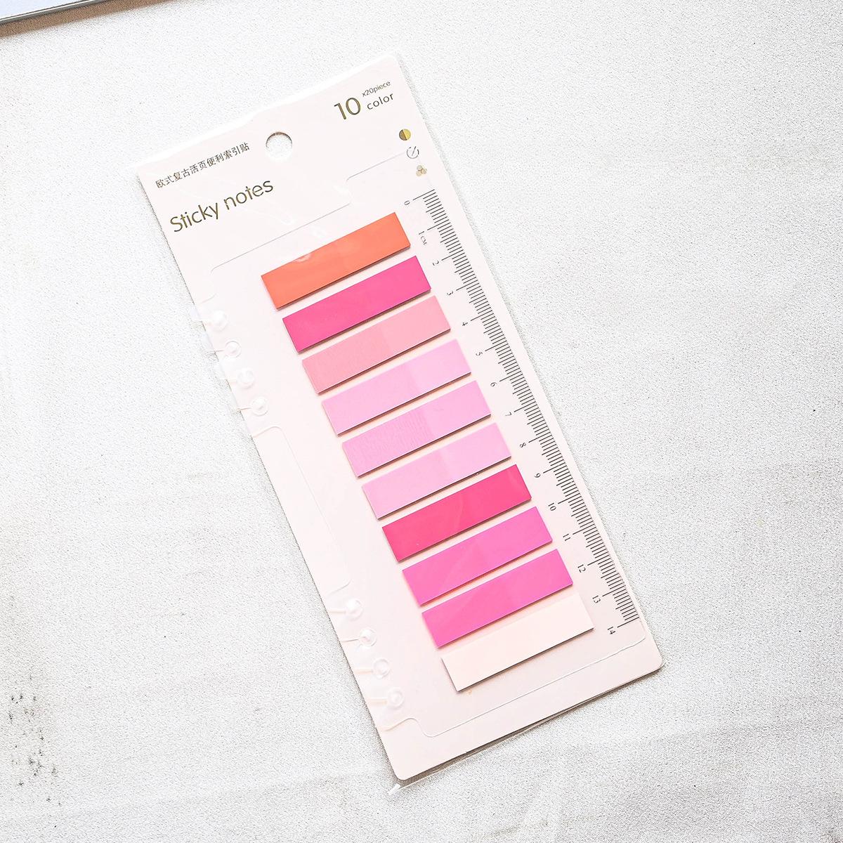 

200 листов/набор Simplicity градиентные цветные липкие заметки прозрачные Boomark Tab индекс липкие заметки мини-блокнот школьные принадлежности