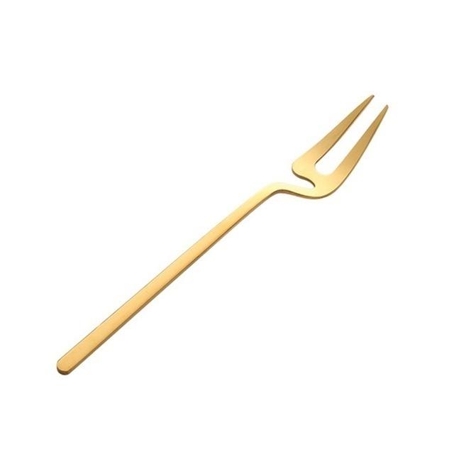 Stainless Steel Fruit Forks Pickle Forks Cocktail Salad Dessert Cake Forks Tableware For Banquet Party Seafood Dinner