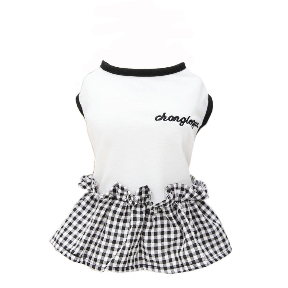 

Теплое платье для домашних животных, собак и кошек, круглый вырез, жилет для домашних животных, одежда для домашних животных, юбка для щенков, весна L белый