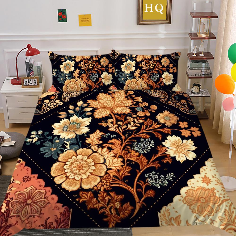 Set Biancheria da Letto per Casa Matrimoniale Copriletto Uomo Donna Stampa Paisley 3D Lussuoso Set Copripiumino in Poliestere