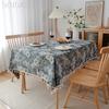 1PC LOZUJOJU Artistic Jacquard Romantic Style Polyester Tablecloth with Tassels for Dining Table Coffee Table Makeup Table Home Decor