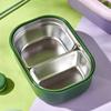 Heatable Leak-Proof Fruit Lunch Box 2 Compartments Stainless Steel Lunch Container 1000ml Insulation Food Storage Box Camping