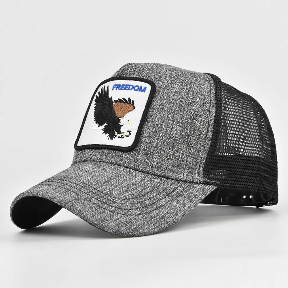 

Sun Hat Embroidered Letters Baseball Cap Washed Old Duck Hat Curved Cool Fashion серый