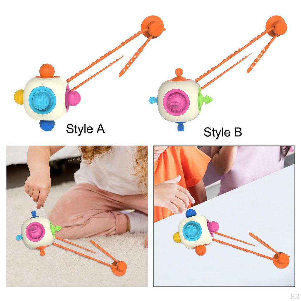 Baby Teether Ball with Suction Cup Busy for Infants Toddlers Girls Style A