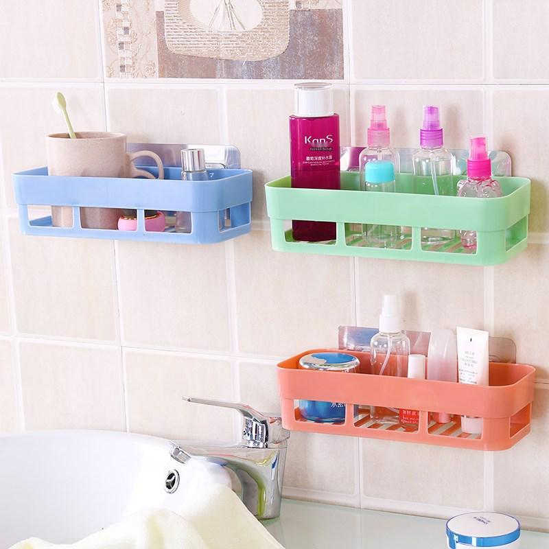 Wall-Mounted Punch-Free Suction Cup Bathroom Organizer