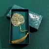 Chinese Style Handmade Book Mark Golden Rose Lotus Flower Bookmarks Reading Marker for Book Lover Gifts for Friend Collection