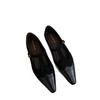2025 autumn new French retro pointed head shallow mouth single shoes women's versatile low-heeled T-buckle with Mary Jane shoes