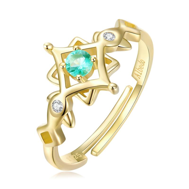 

WOSTU Стерлингового Серебра 925 пробы Genshin Impact Персонаж Сяо Тарталья Чжунли Кольцо Регулируемое Женское Мужское Кольцо Наклейки Подарочные Ювелирные Изделия D