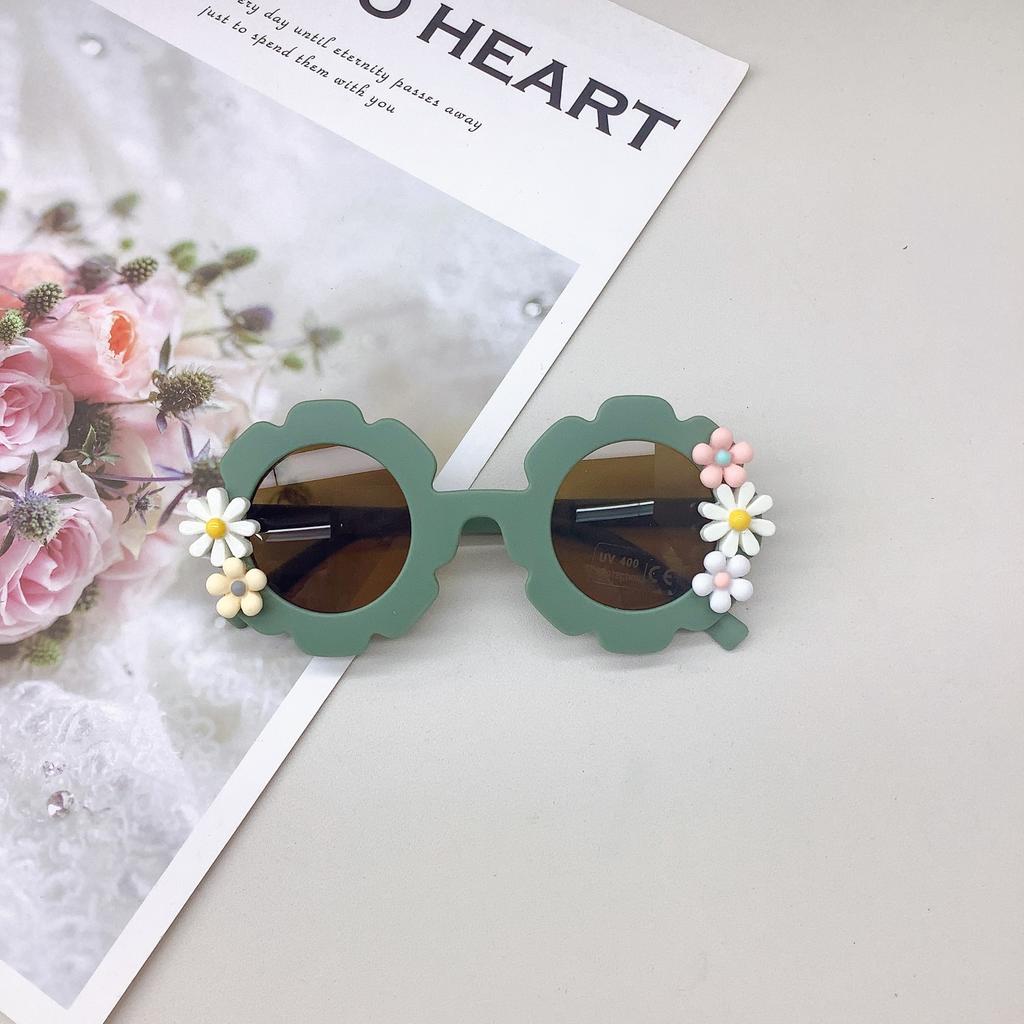 Fashion Cute Diy Children'S Sunglasses Trend Girls Concave Sunglasses Uv-Proof Uv400 Glasses