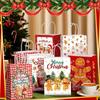 Weihnachts-Lebkuchen-Gastgeschenktüten - Stabile Papiertüten mit Henkeln - Festliche Lebkuchenmänner, Frohe Weihnachten Designs