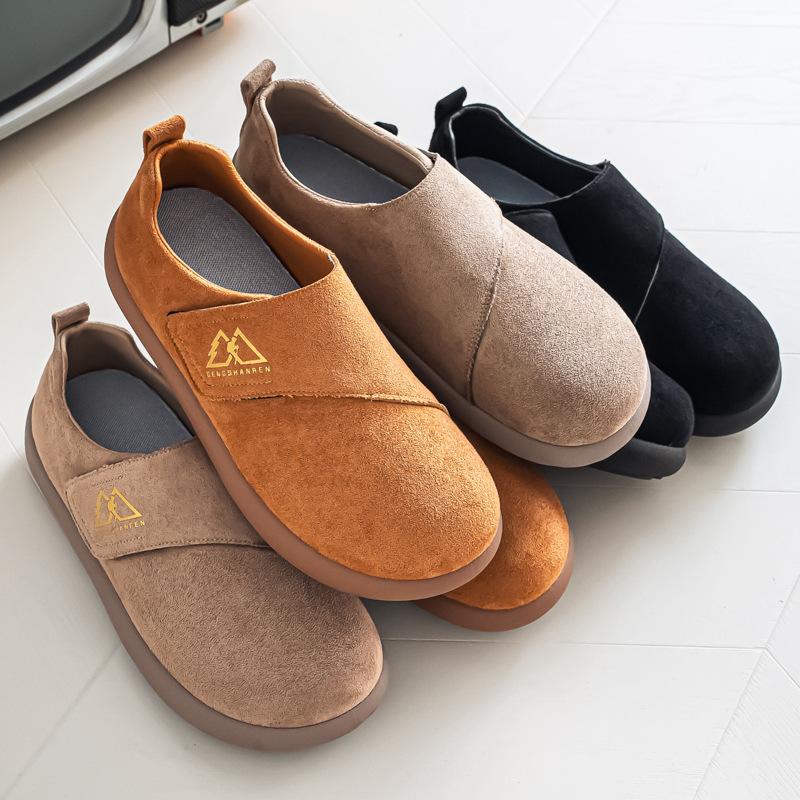 Couple student large size Birkenstocks Velcro wide head big head lazy one pedal shoes four seasons