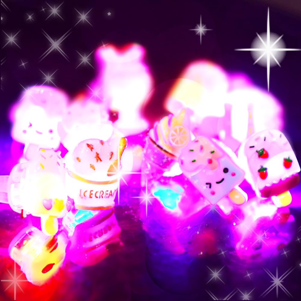 Festival Prize Toy 50 Flashing Ice Perfect for Summer Sparkling Plaza Thank You Glow-Up Set Rings, Festivals. Affordable, Kids' Gifts, Wholesale,