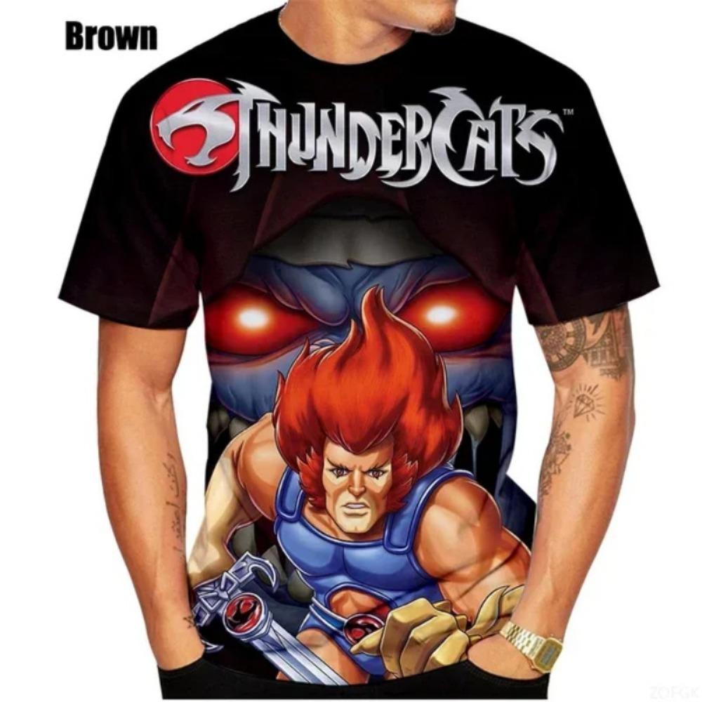 Anime ThunderCats 3D Classic T-Shirt War Shirt Men's Fashion T-Shirt Women Casual Top