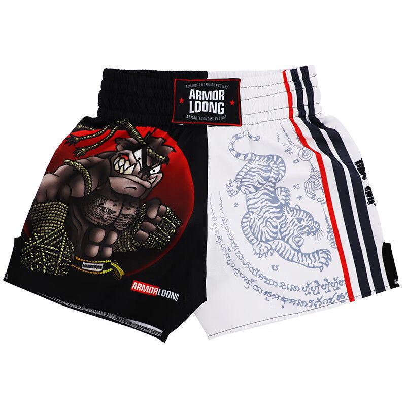 Custom Muay Thai & MMA Training Shorts for Men & Women – Quick-Dry, Cool, Cartoon Design.