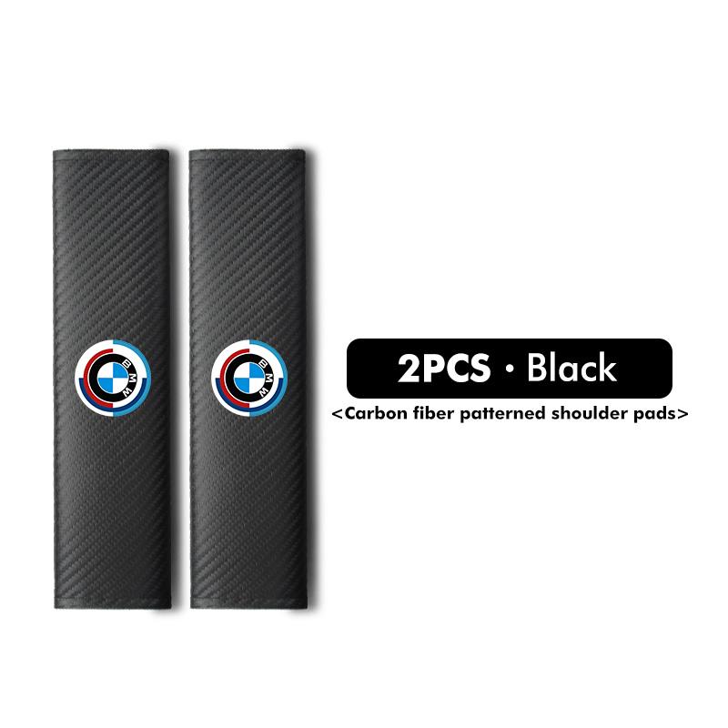 Car Seat Belt Carbon Fibre Shoulder Protection Pad Accessories For BMW X1 X3 E39 E46 E30 E36 E87 E60 E90 F26 G02 E70 F15 E53 G05