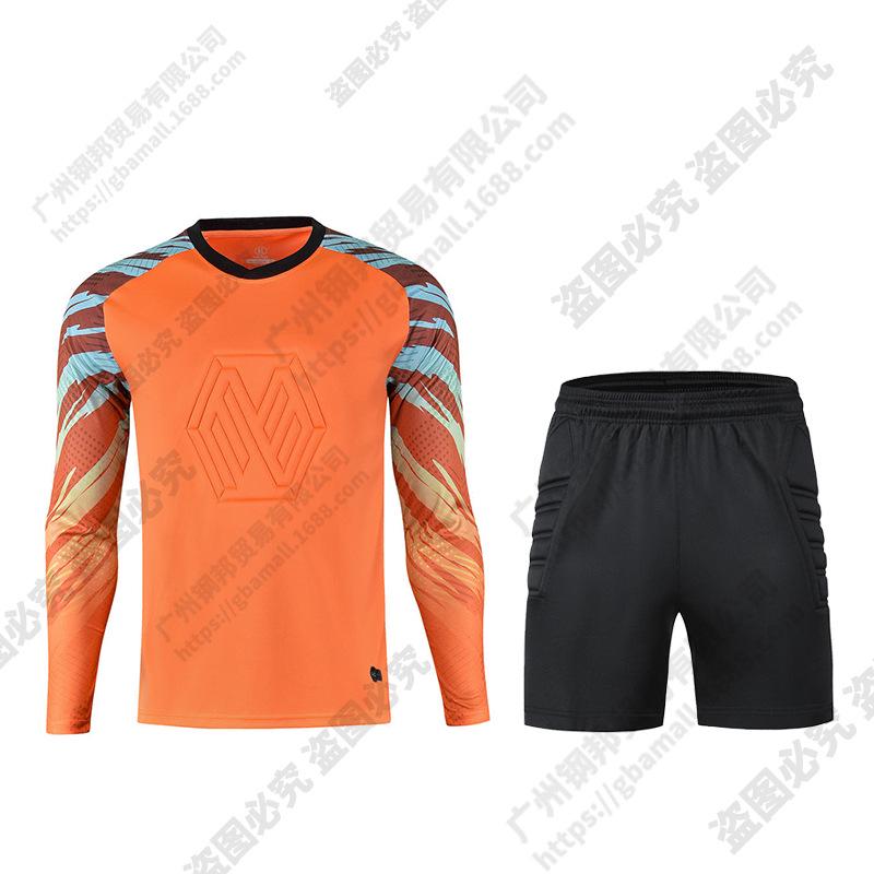 Unisex Long Sleeve Goalkeeper Kit: Protective Jersey & Pants for Training and Competition