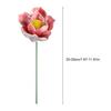 Handmade Ceramic Flower Realistic Artificial Flower with Wire Stem Home Office Living Room Vase Fake Colorful Blossom Decor