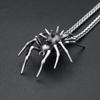 Vintage Gothic Spider Pendant Necklaces For Men Women  Punk Animal Stainless Steel Chain Necklace Halloween Gifts