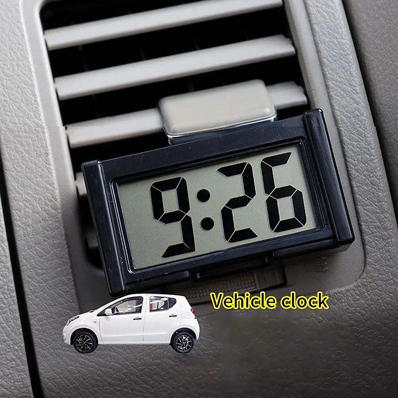 Mini Digitale Klok Auto Dashboard Elektronische Klok Groot Scherm Klok Dashboard Zelfklevend Ornament Voor Vrachtwagen Auto Accessoires
