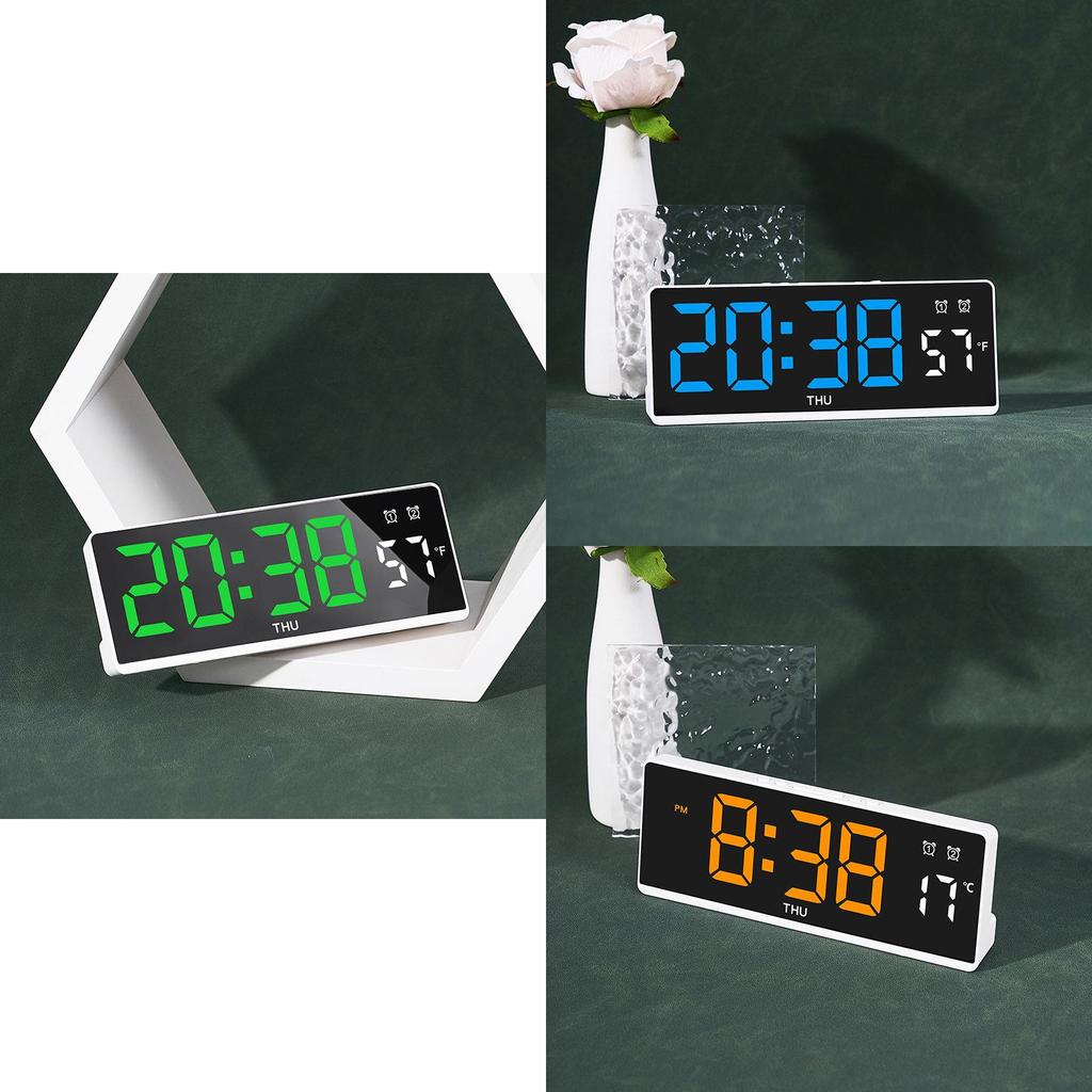 Modern Minimalist Led Desk Clock With Temperature Display For Home Office And Room Decor