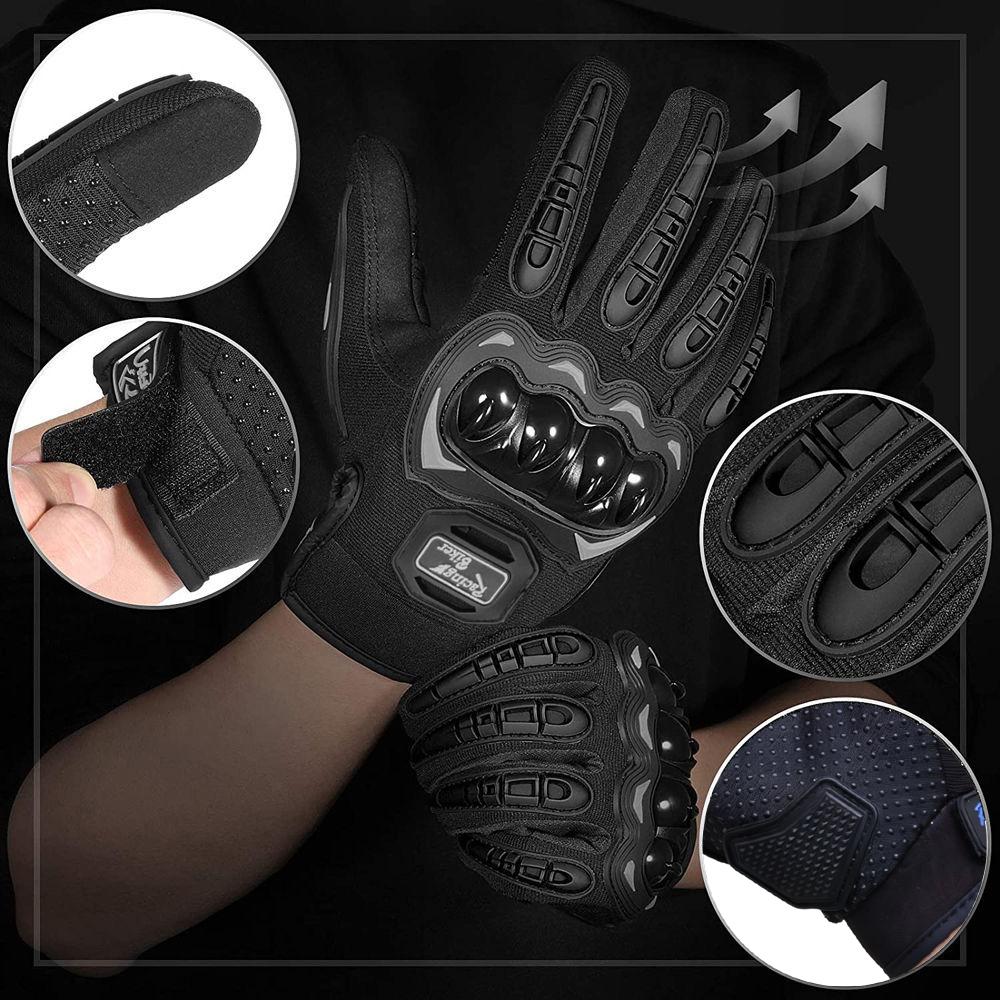 Motorcycle Racing Gloves Fall Protection Men Summer Motocross Protective Gear Breathable Blue Red Grip Palm