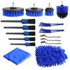 17-Piece Car Cleaning Drill Brush Set for Interior, Wheels & Crevices - European & American Style