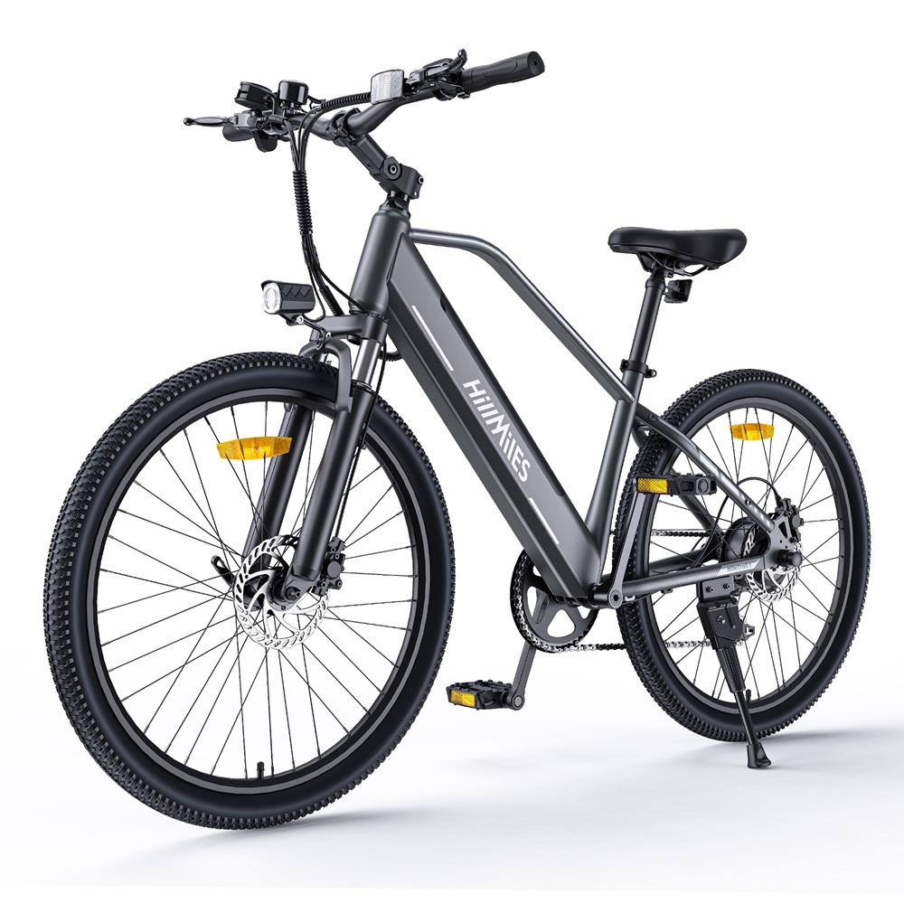 HillMiles MileTrail 1 E-Bike: 120km PAS Range, Hydraulic Brakes, 26" Tires, 250W Motor - City & Mountain Commuting