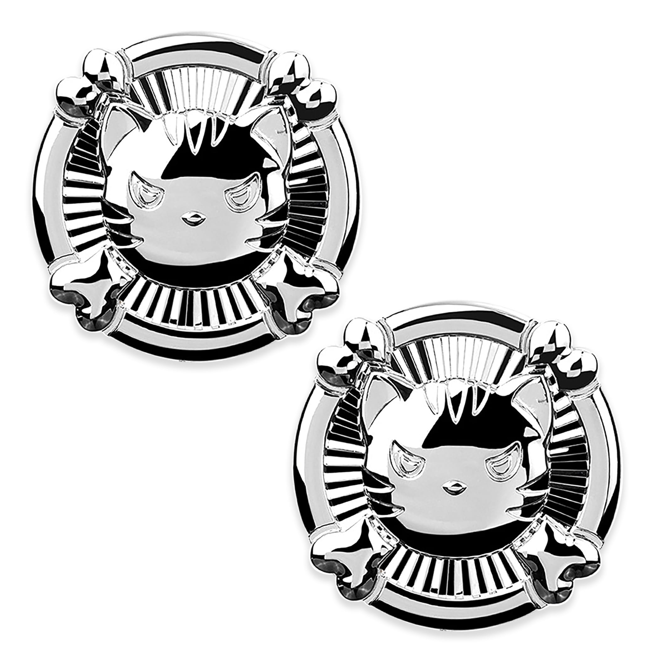 

HAMILO Металлическая эмблема Кот 3D Кот Металлическая 3D Наклейка на автомобиль Украшение Набор из 2 штук серебряный