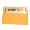 Golden Reveal Ticket with Envelope and Covering Film Scratch Off Surprise Card for Birthday Anniversary Gift